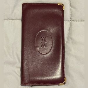 Cartier Burgundy Leather Continental Wallet